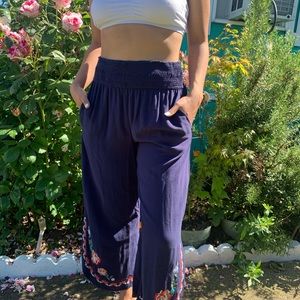 Xhilaration Flowy Embroidered Pants